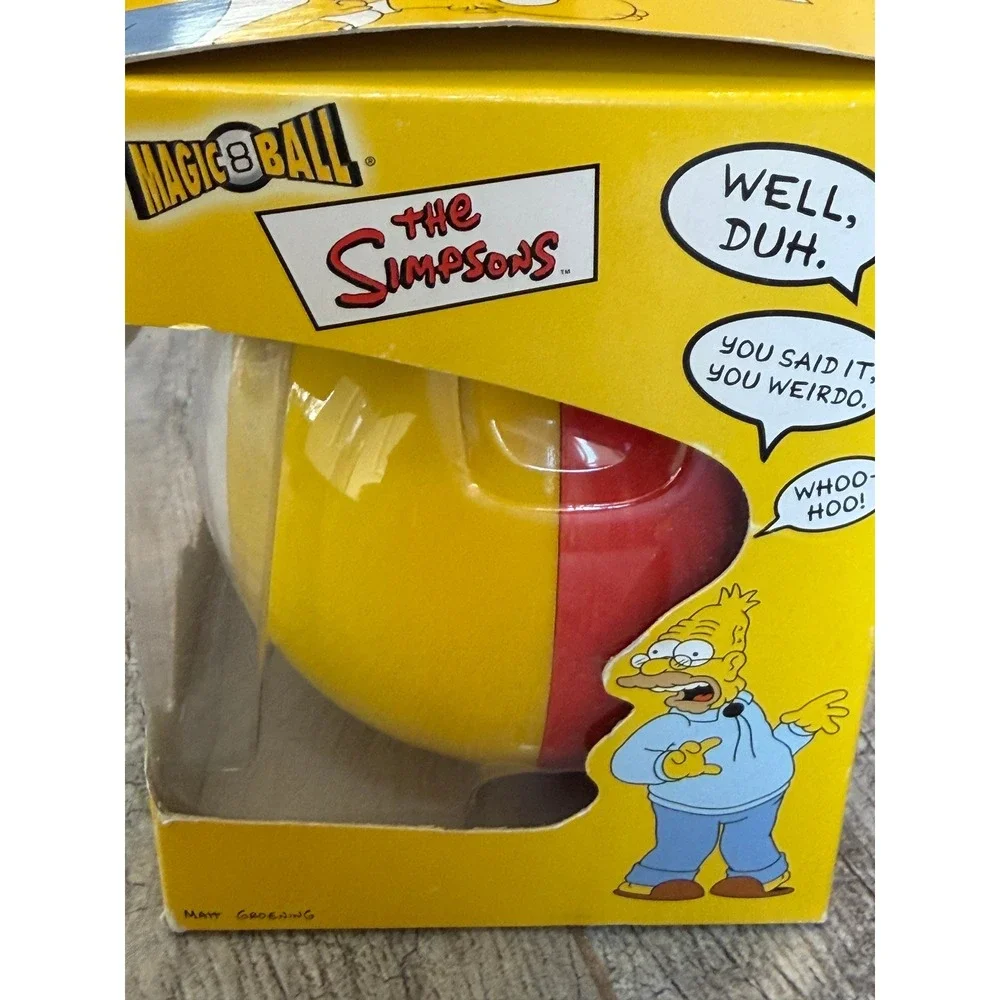 The Simpsons Magic 8 Ball Homerisms Vintage 2002 NWT Yellow Sababa Toys Grandpa